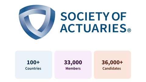 Society of Actuaries. over 100 countries, over 33000 members, over 36000 candidates